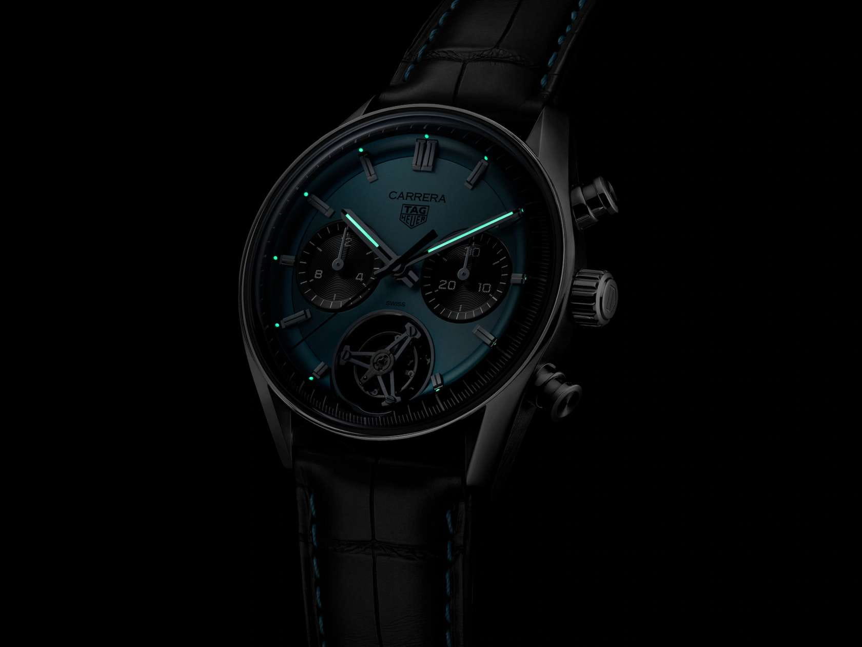 TAG Heuer TAG Heuer Carrera Chronograph Tourbillon CBS5014.FC6573 мужские часы синий циферблат на запястье