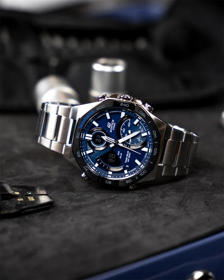 Оригинальные часы Casio Casio Edifice ECB-950DB-2ADF (ECB-950DB-2A) кварцевые калибр механизма  общий вид