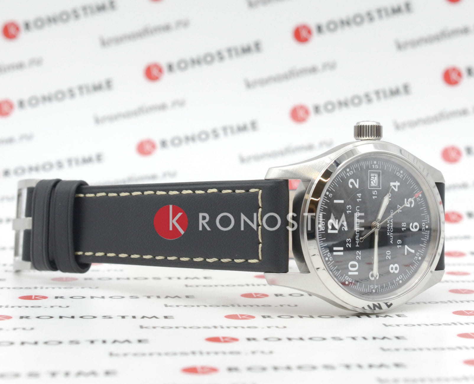 Hamilton Hamilton Khaki Field Auto H70455733 мужские часы черный циферблат на запястье