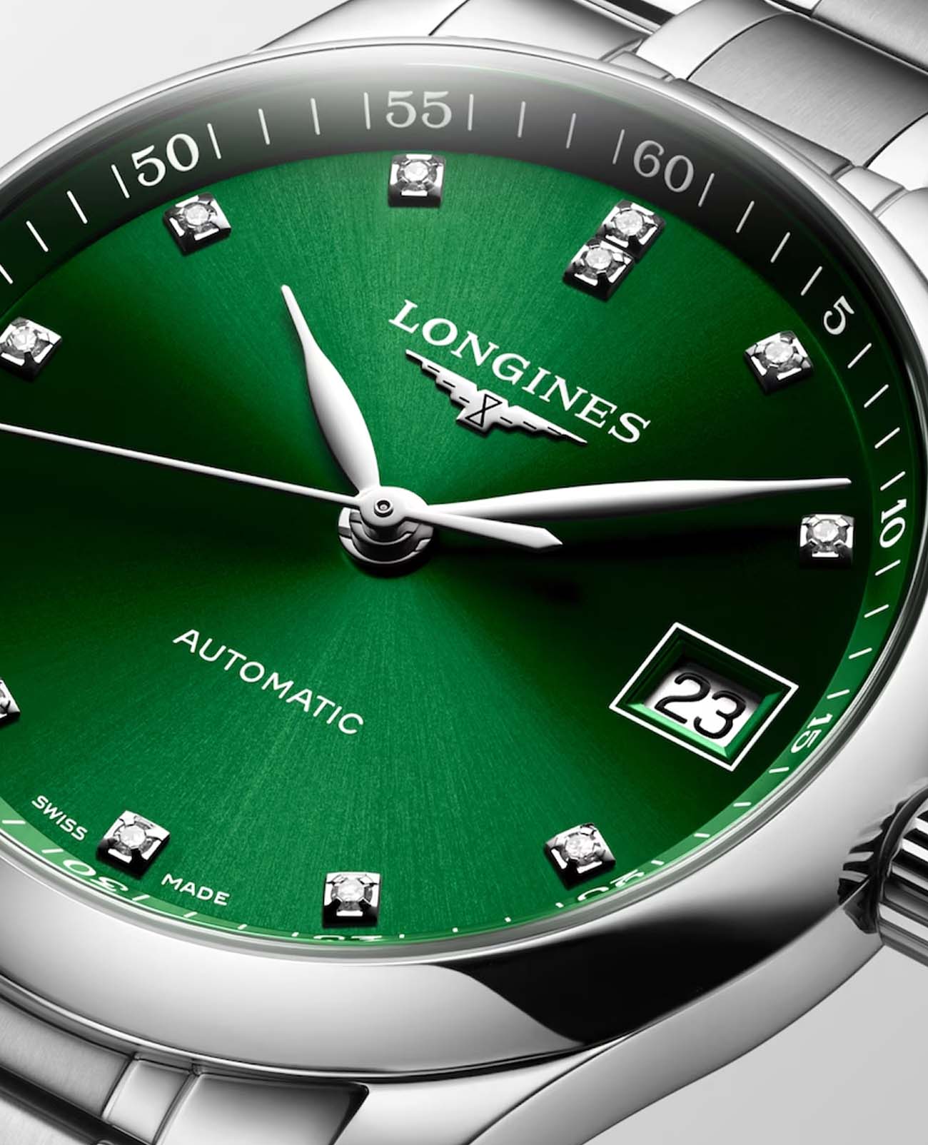 Longines Longines Master Collection L2.357.4.99.6 женские часы зеленый циферблат на запястье
