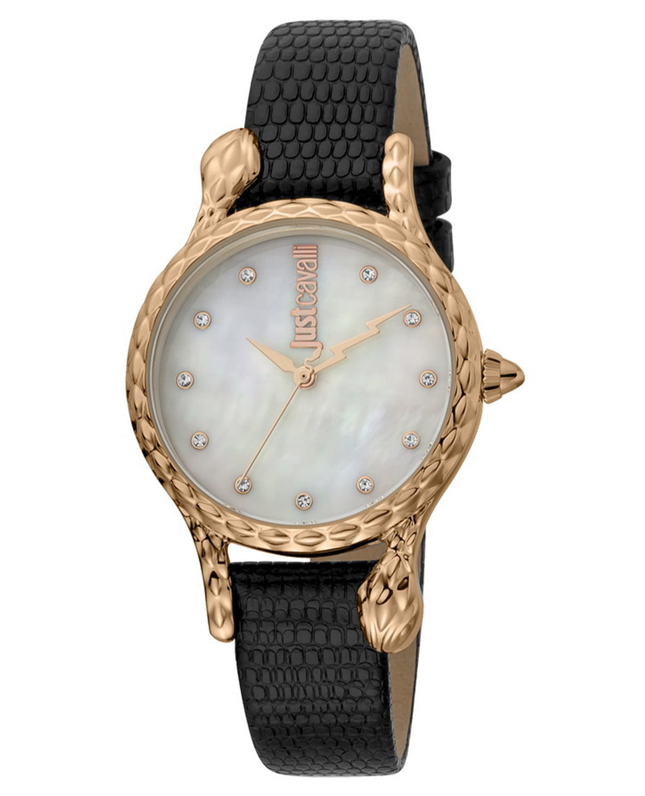 Just Cavalli Just Cavalli Animalier JC1L125L0035  JC1L125L0035 кварцевые женские часы перламутровый циферблат, браслет кожаный — вид спереди