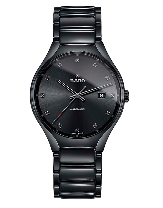 Rado Rado True Limited Edition Russia R27111702 Automatic R27111702 механические мужские часы черный циферблат, браслет высокотехнологичная керамика — вид спереди