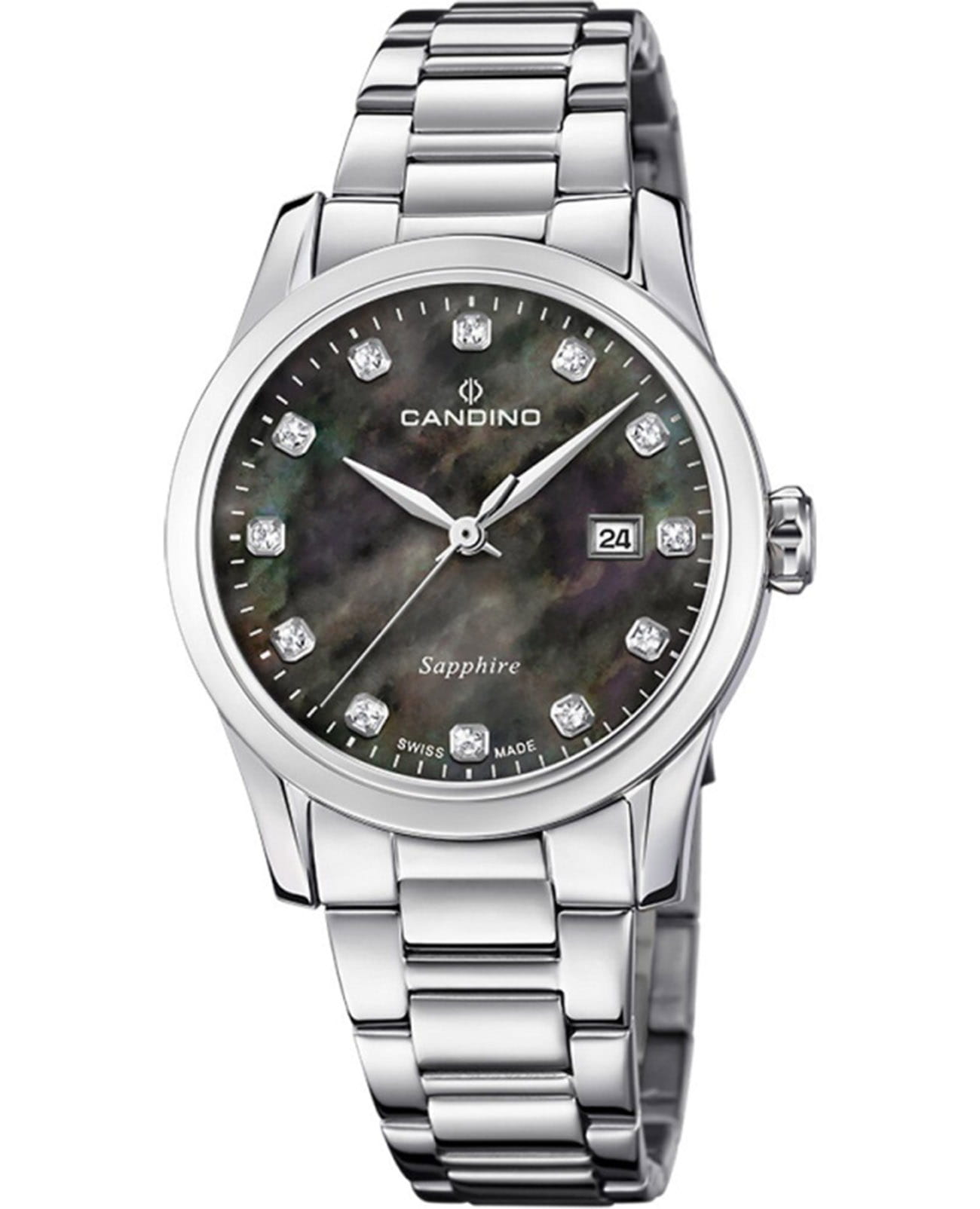 Candino Candino Lady Elegance C4738/7  C4738/7 кварцевые женские часы черный циферблат, браслет нержавеющая сталь — вид спереди