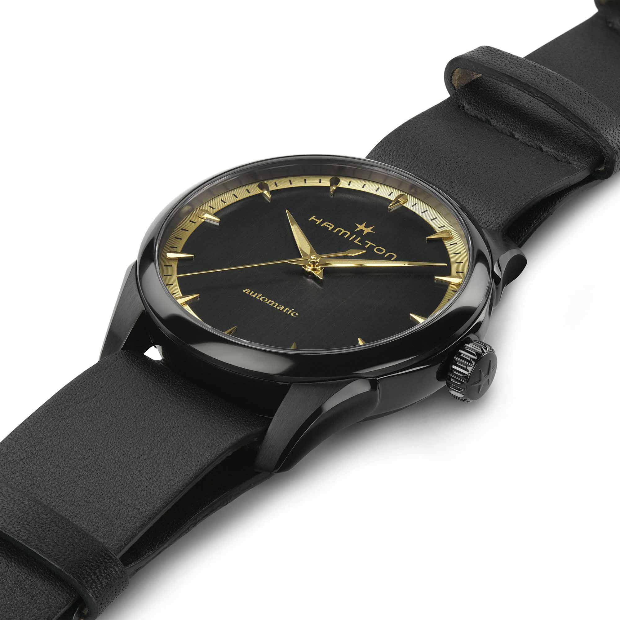 Hamilton Hamilton Jazzmaster Auto H32255730, jazzmaster швейцария мужские часы на браслете кожаный боковой вид