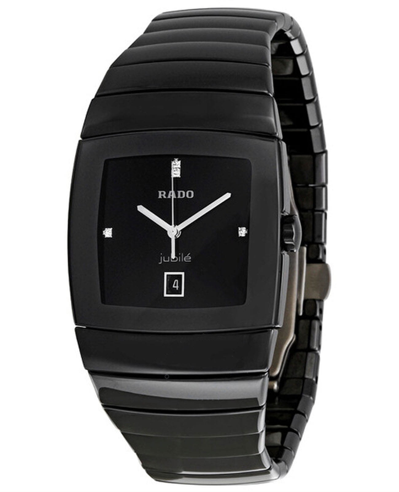 Rado Rado Sintra R13724702  R13724702 кварцевые женские часы черный циферблат, браслет керамика — вид спереди