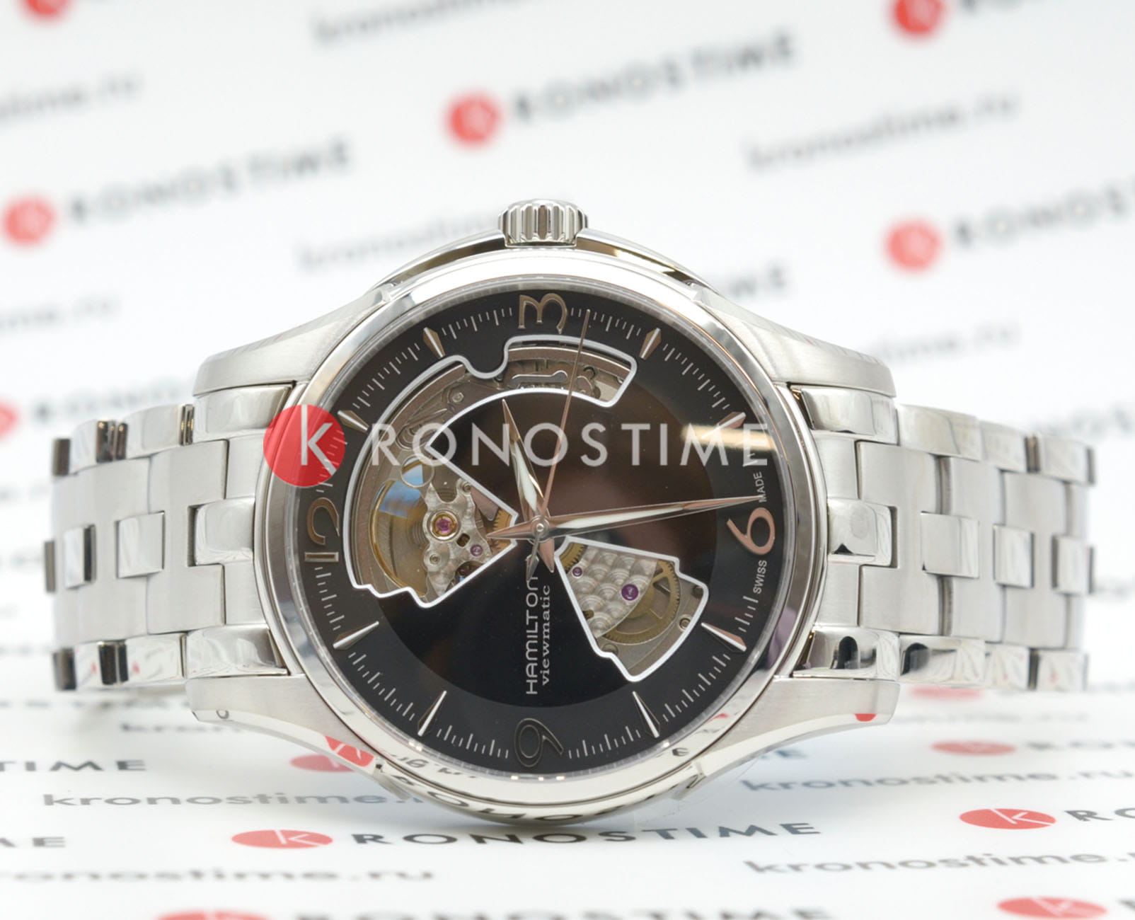 Hamilton Hamilton Jazzmaster Open Heart Auto H32565135 , наручные женские часы фото под углом