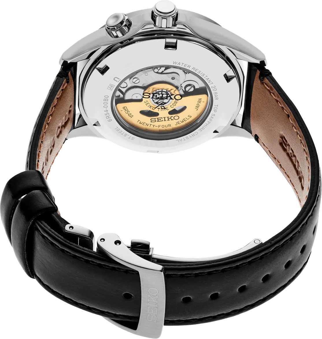 Seiko Seiko Prospex Alpinist SPB379 мужские часы черный циферблат на запястье
