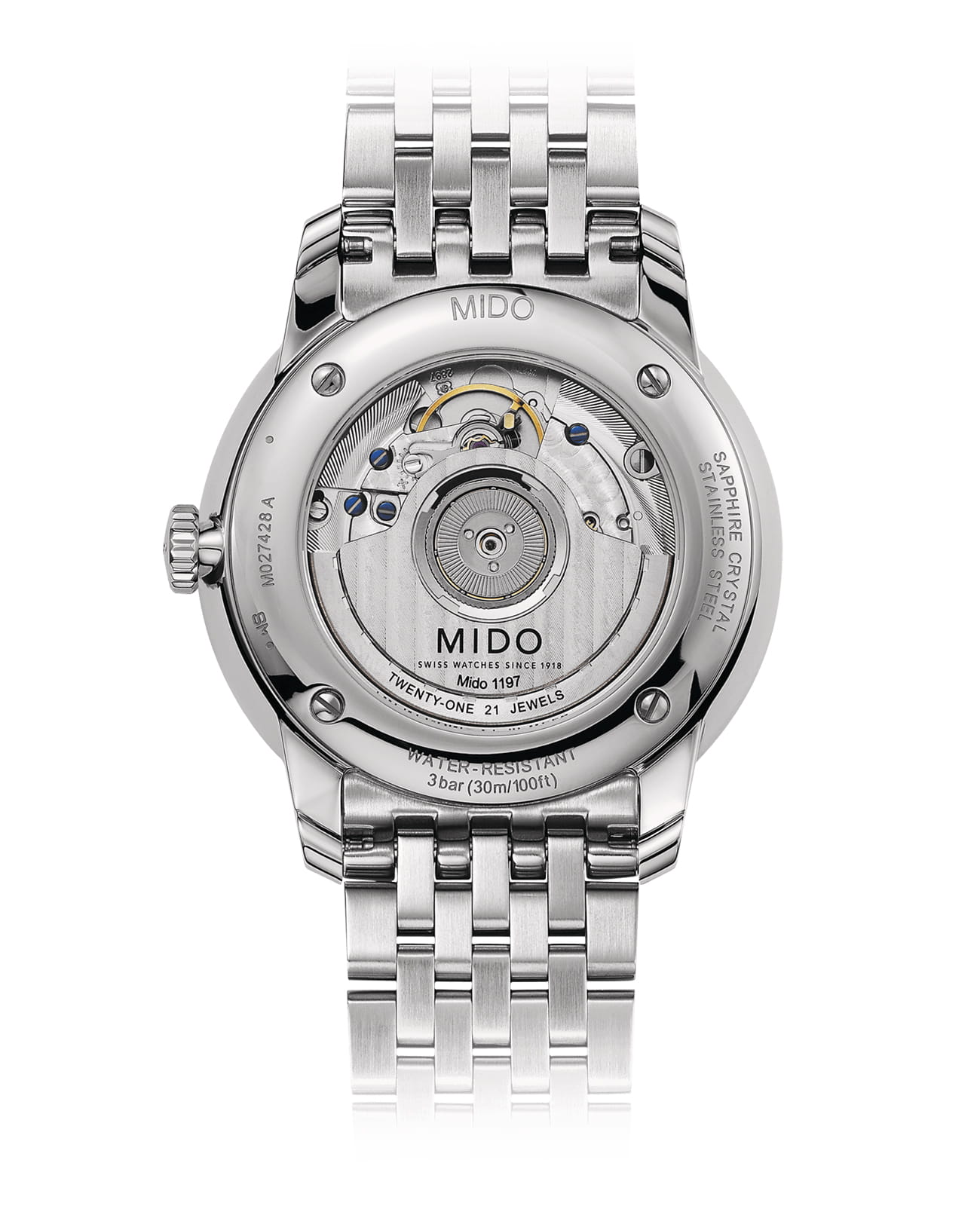 Mido Mido Baroncelli Power Reserve M027.428.11.013.00 , наручные мужские часы фото под углом