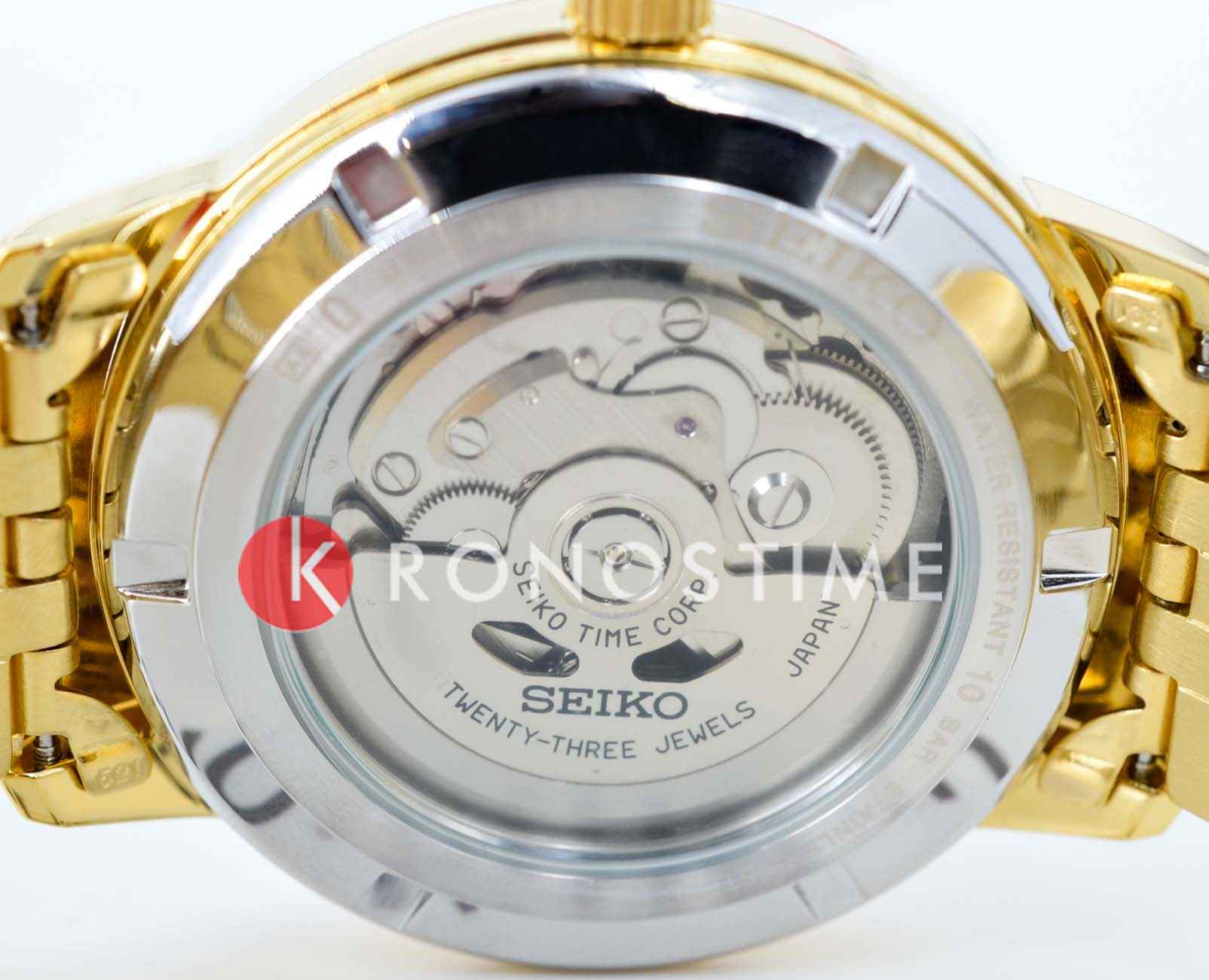 Seiko Seiko Conceptual Series Dress SCVE062 механические мужские часы часы крупный план золотой циферблата