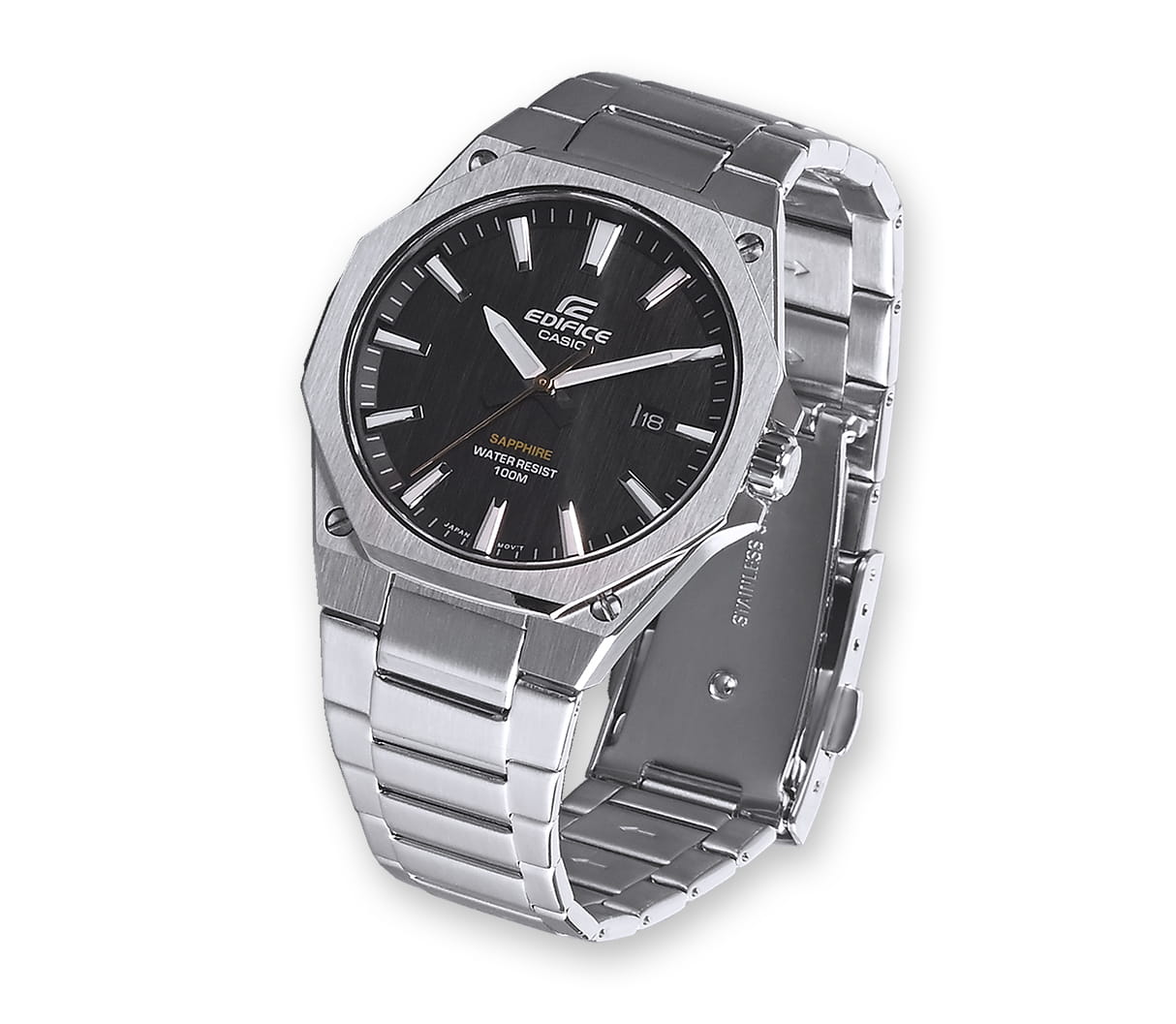 Casio Casio Edifice EFR-S108D-1AVUDF (EFR-S108D-1A) мужские часы черный циферблат на запястье
