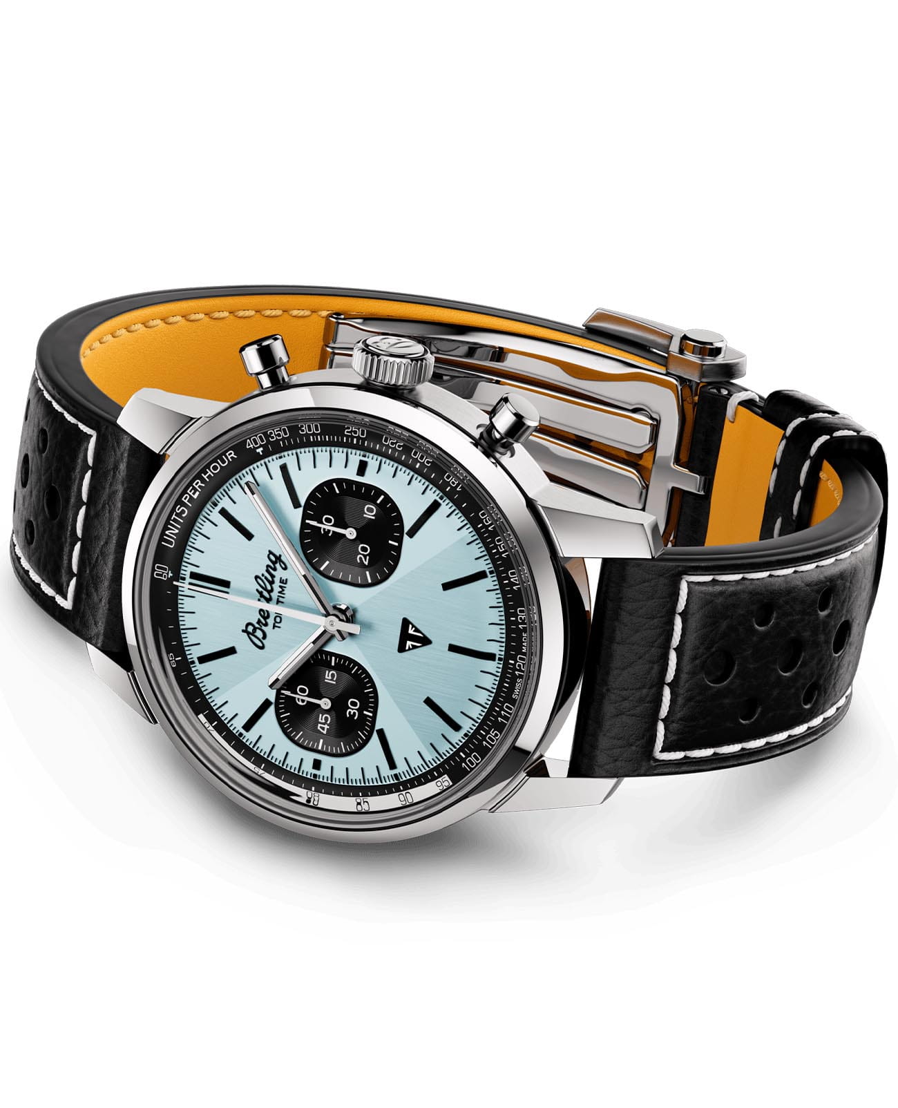 Breitling Breitling Top Time B01 Triumph AB01764A1C1X1, aviator 8 швейцария мужские часы на браслете кожаный боковой вид