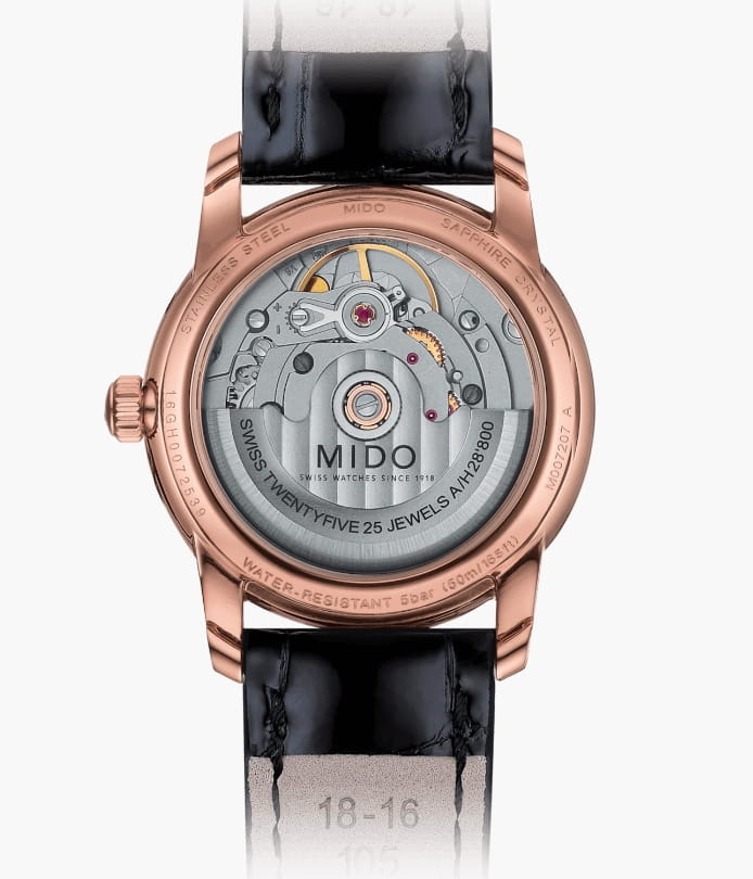 Mido Mido Baroncelli II Lady M007.207.36.036.00  - задняя крышка металл сталь корпуса, швейцария часы