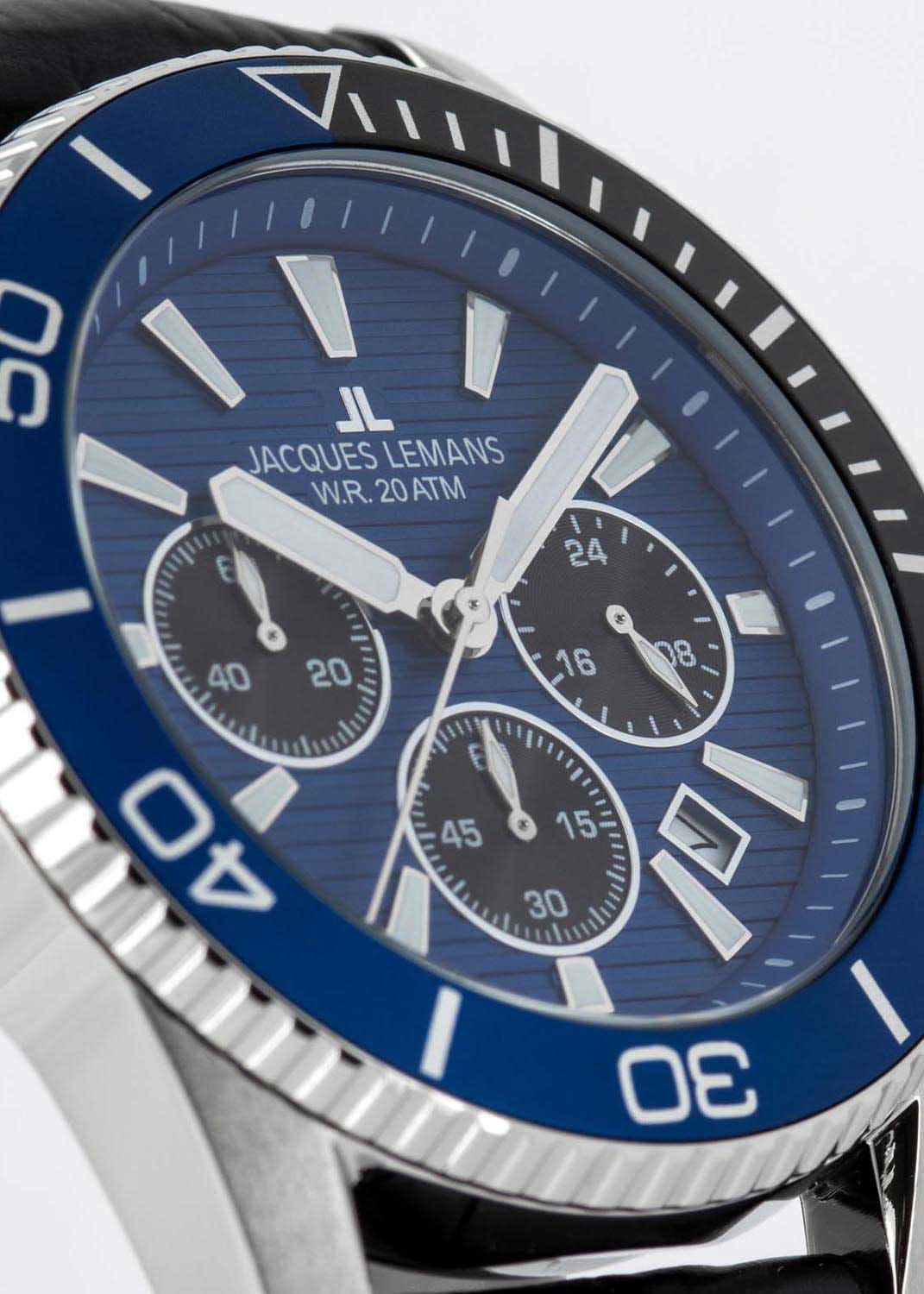 Jacques Lemans Jacques Lemans Liverpool Diver 1-2206B , наручные мужские часы фото под углом