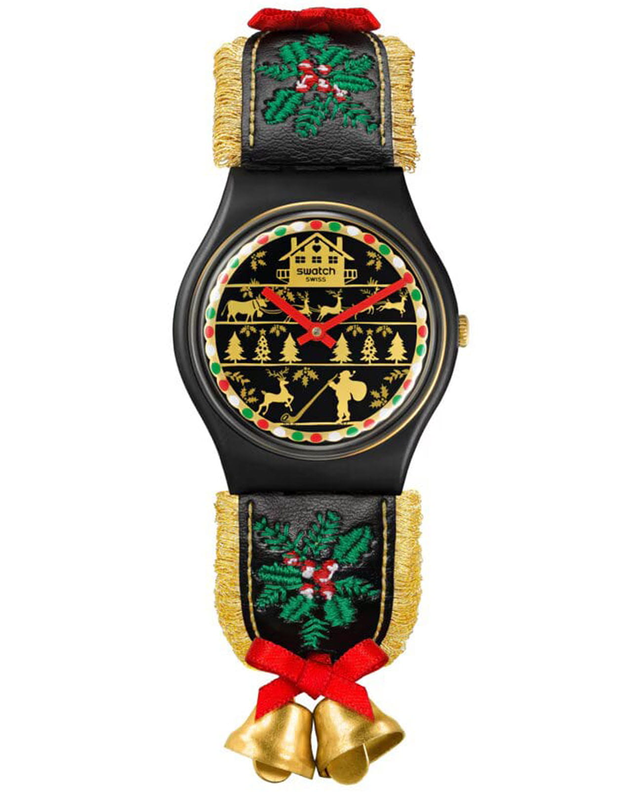 Swatch Swatch Gent Biosourced Standard SO28B115  SO28B115 кварцевые женские часы цветной циферблат, браслет кожаный — вид спереди
