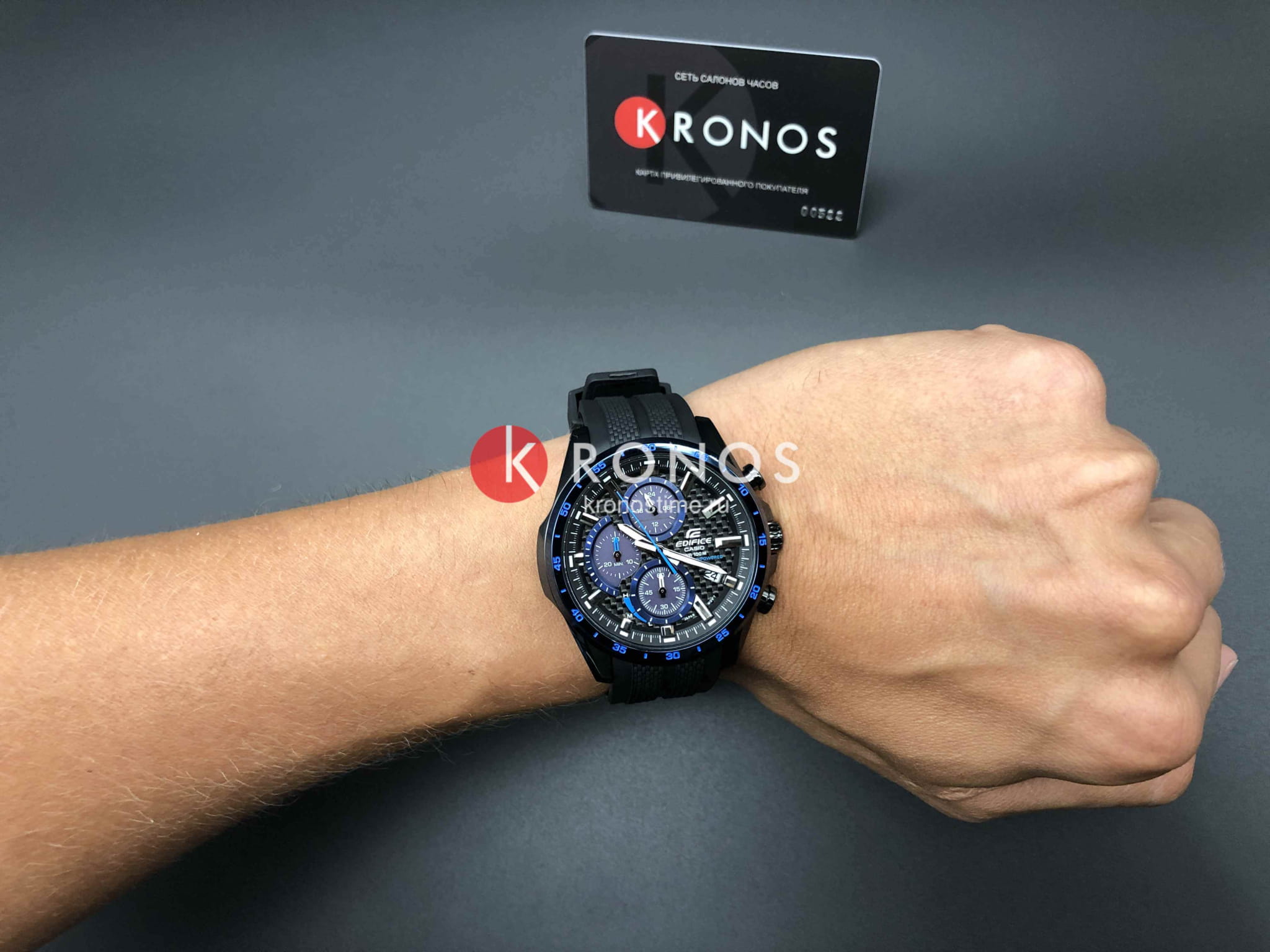 Casio Casio Edifice EQS-900PB-1B мужские часы черный циферблат на запястье