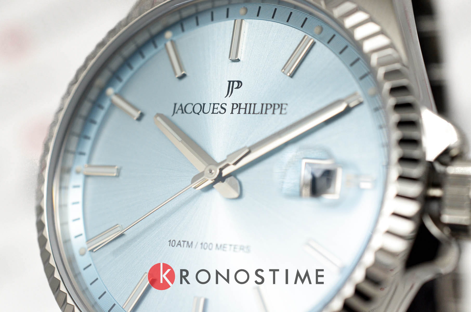 Jacques Philippe Jacques Philippe Adastra JPQGS5913X6LBV2 кварцевые мужские часы часы крупный план голубой циферблата
