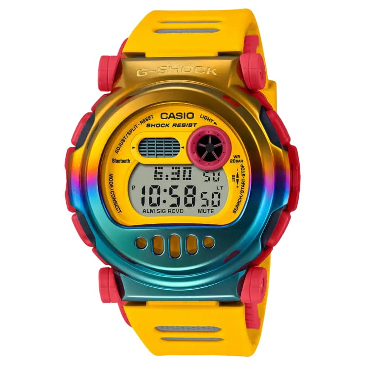Casio G-B001MVE-9 мужские часы застежка крупным планом
