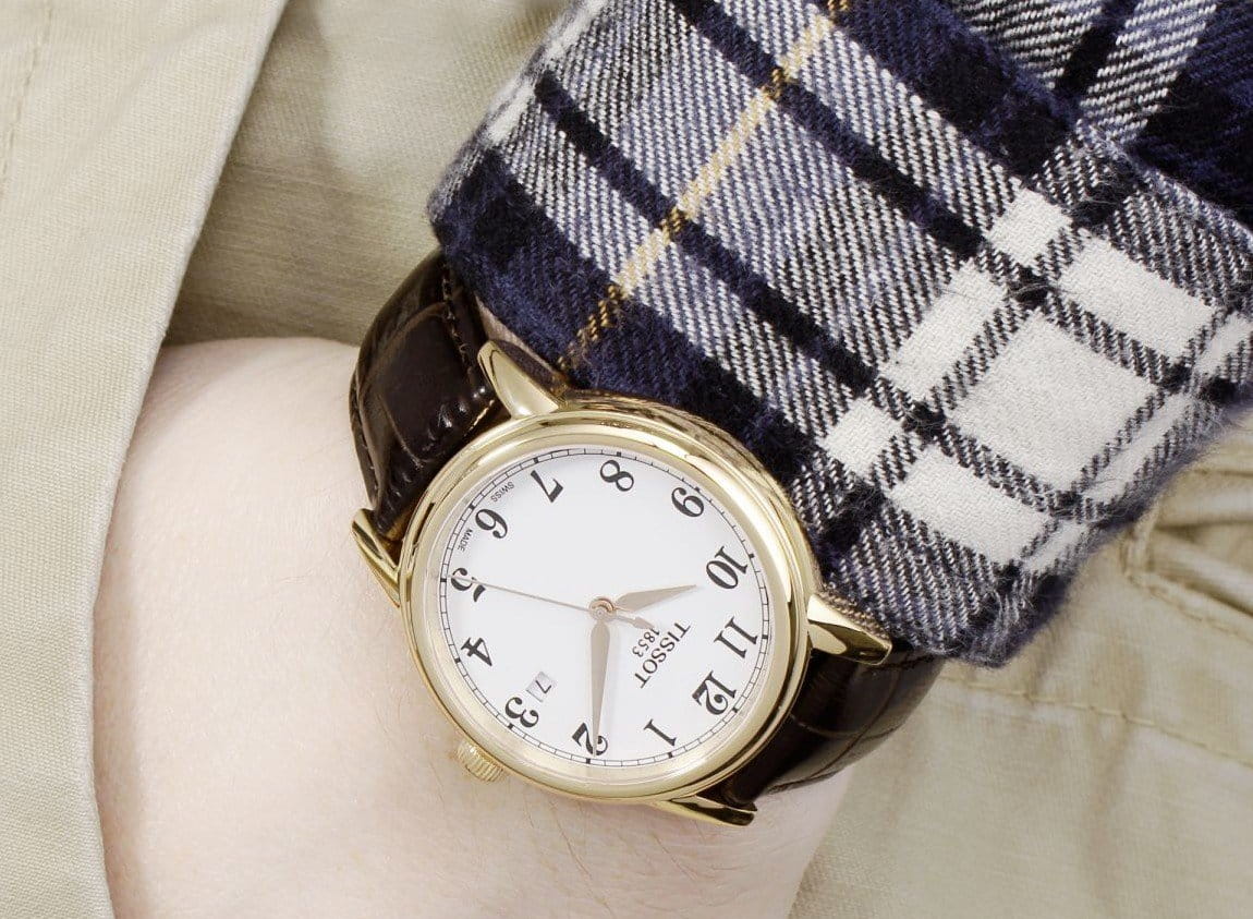 Оригинальные часы Tissot Tissot Carson T085.410.36.012.00 кварцевые калибр механизма eta 805.112 общий вид