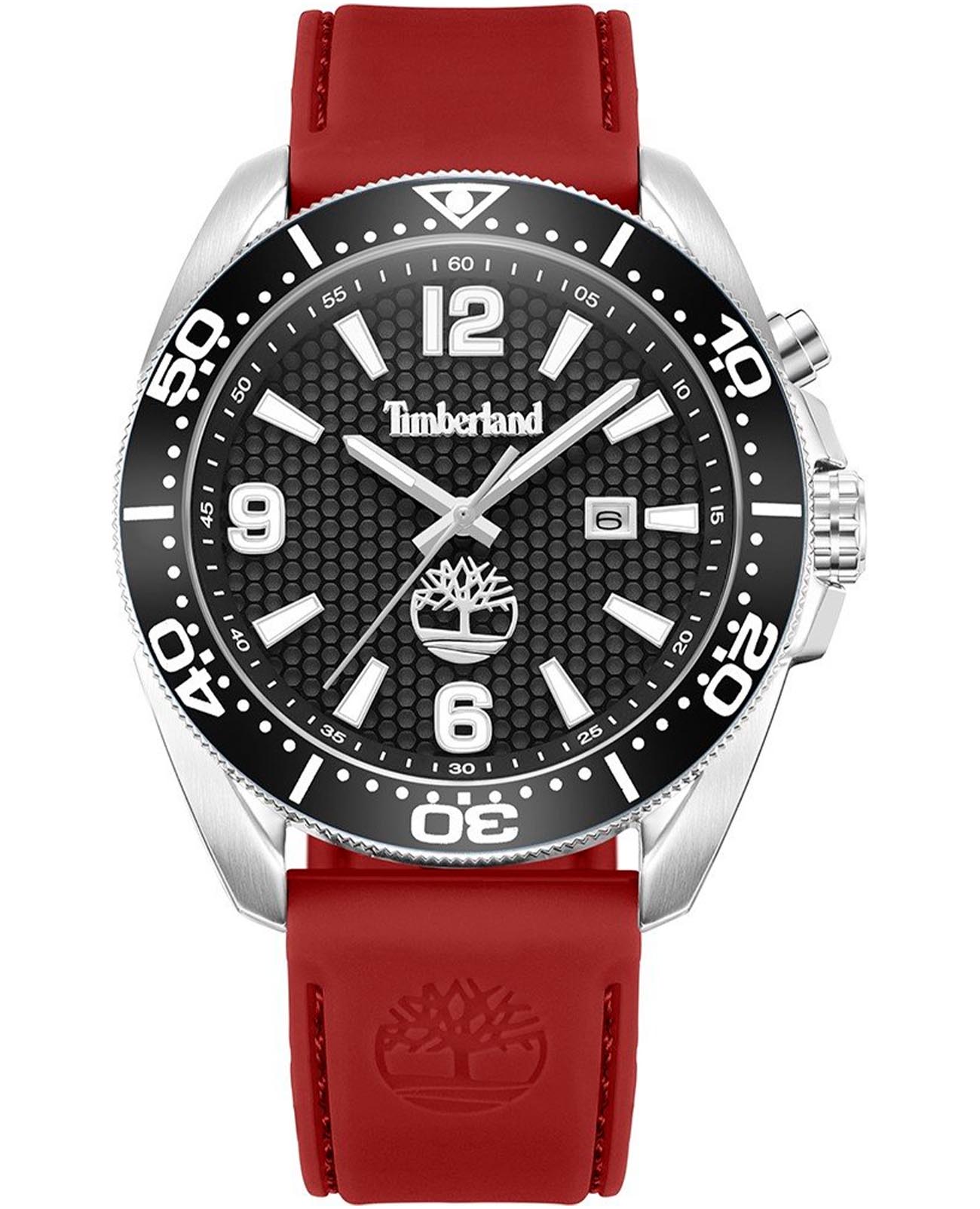 Timberland Timberland Carrigan TDWGN0010001  TDWGN0010001 кварцевые мужские часы черный циферблат, браслет силикон — вид спереди