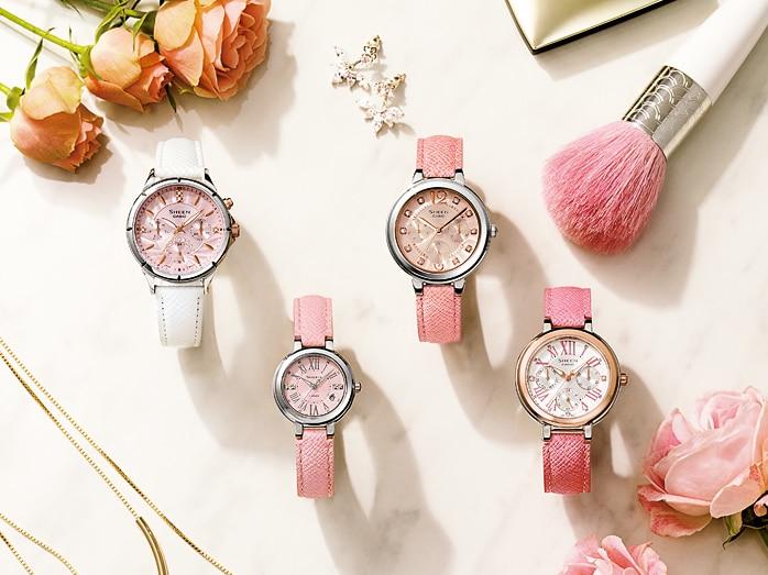 Casio Casio Sheen SHE-3048L-4A , наручные женские часы фото под углом