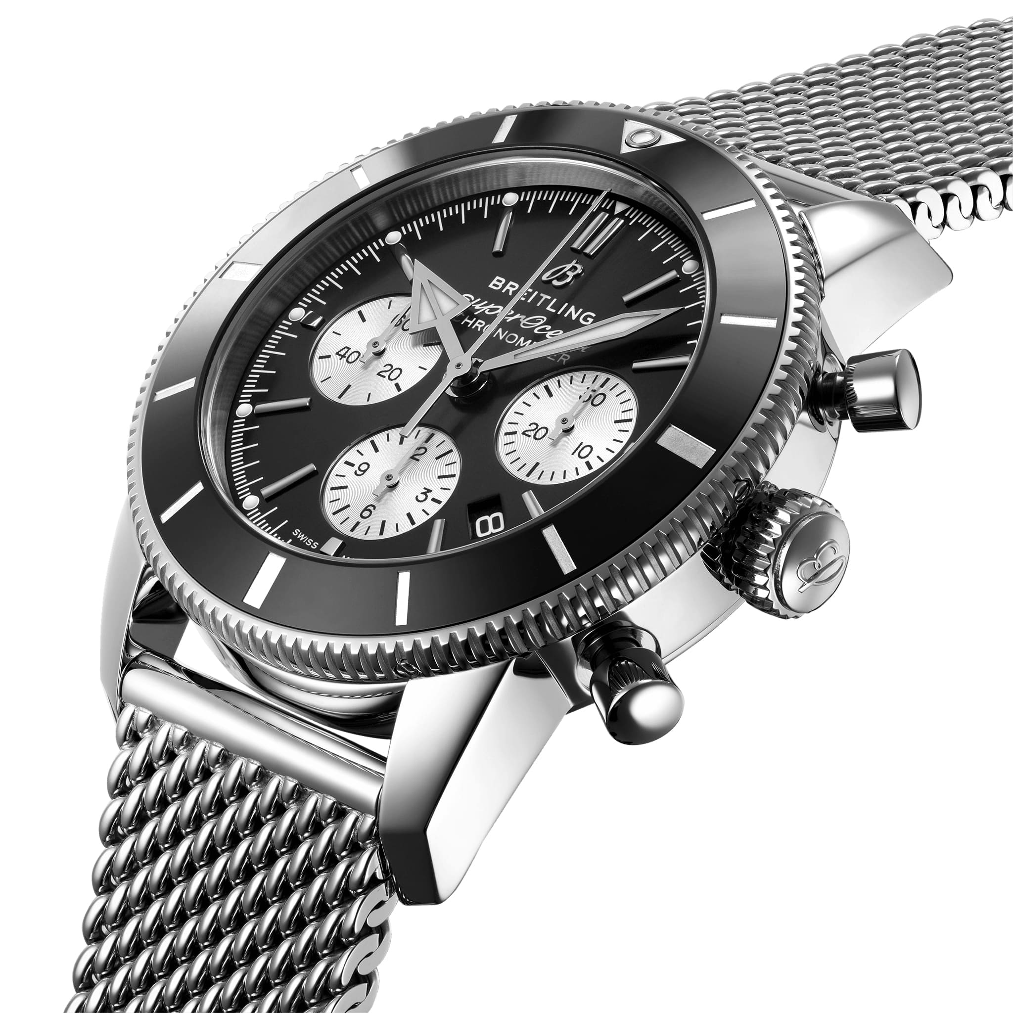Breitling Breitling Superocean Heritage B01 Chronograph 44 AB0162121B1A1 , наручные мужские часы фото под углом