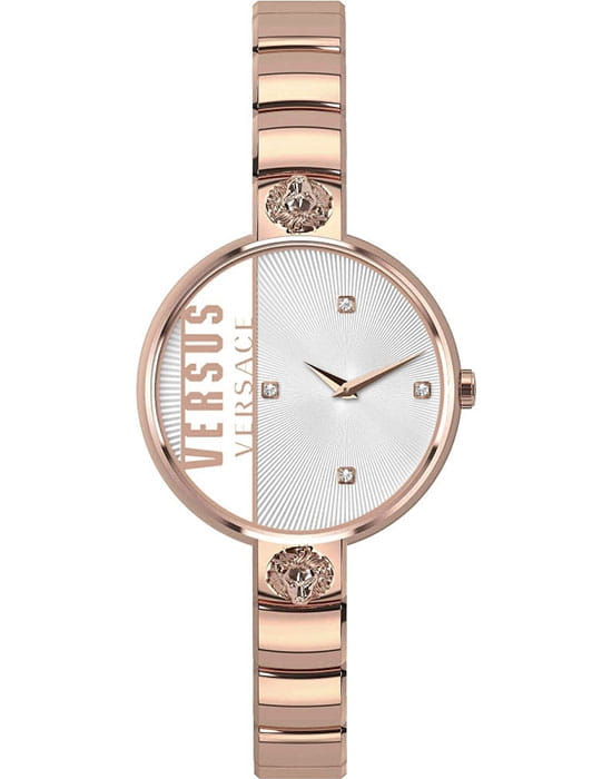 Versus Versace VSP1U0319  VSP1U0319 кварцевые женские часы серебристый циферблат, браслет сталь с ip покрытием — вид спереди