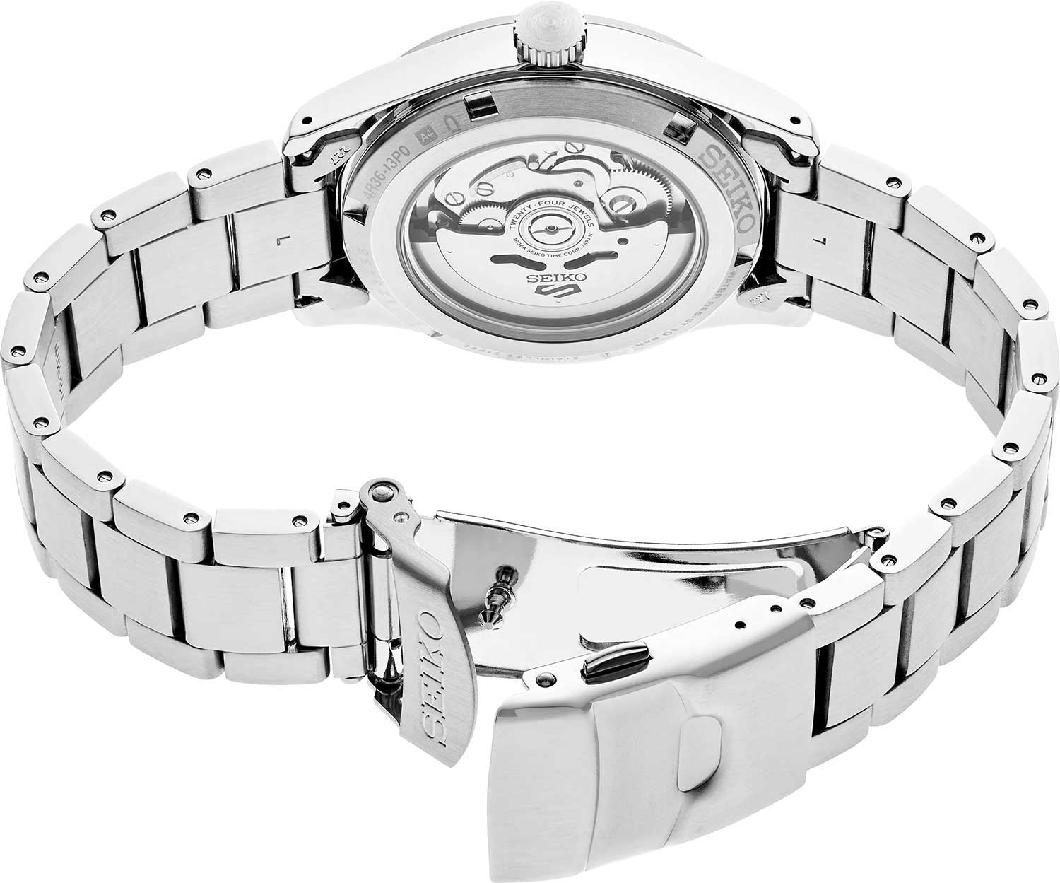 Seiko Seiko 5 Sports SRPJ81K1  — детали корпуса и нержавеющая сталь