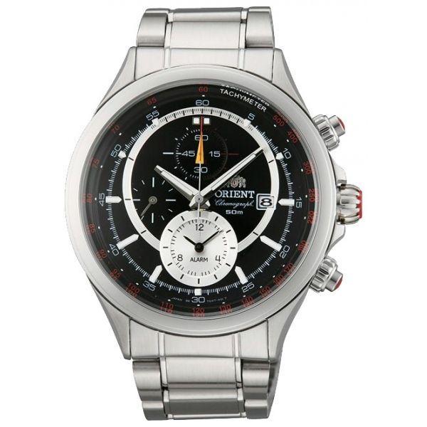 Orient Orient TD0T005B (FTD0T005B)  FTD0T005B кварцевые мужские часы черный циферблат, браслет 18-каратное желтое золото — вид спереди