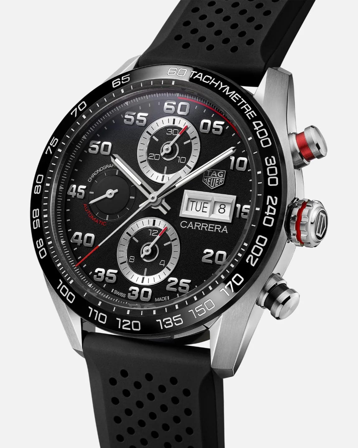 TAG Heuer TAG Heuer Carrera CBN2A1AA.FT6228, carrera швейцария мужские часы на браслете каучук боковой вид