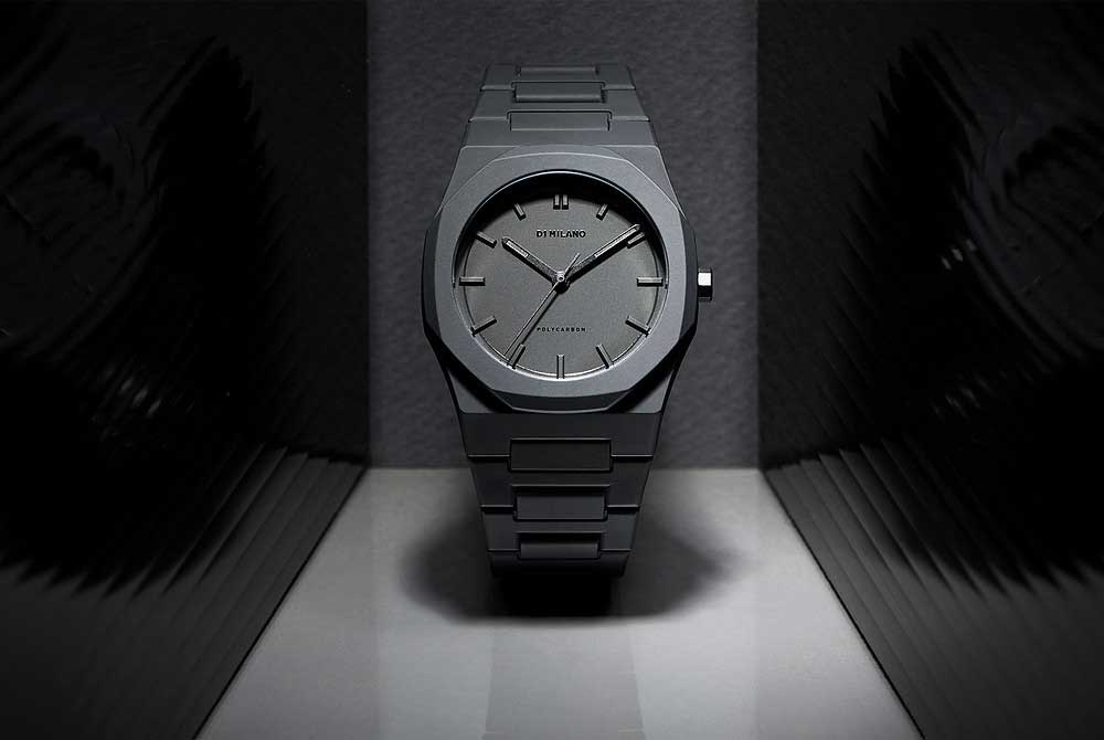 D1 Milano D1 Milano Polycarbon PCBJ10 мужские часы черный циферблат на запястье