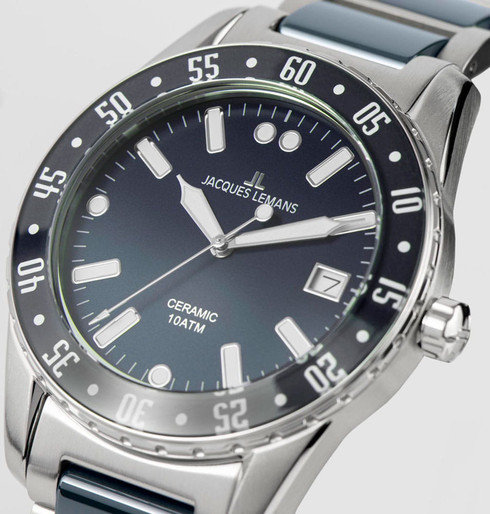 Оригинальные часы Jacques Lemans Jacques Lemans High Tech Ceramic 42-12B кварцевые калибр механизма  общий вид