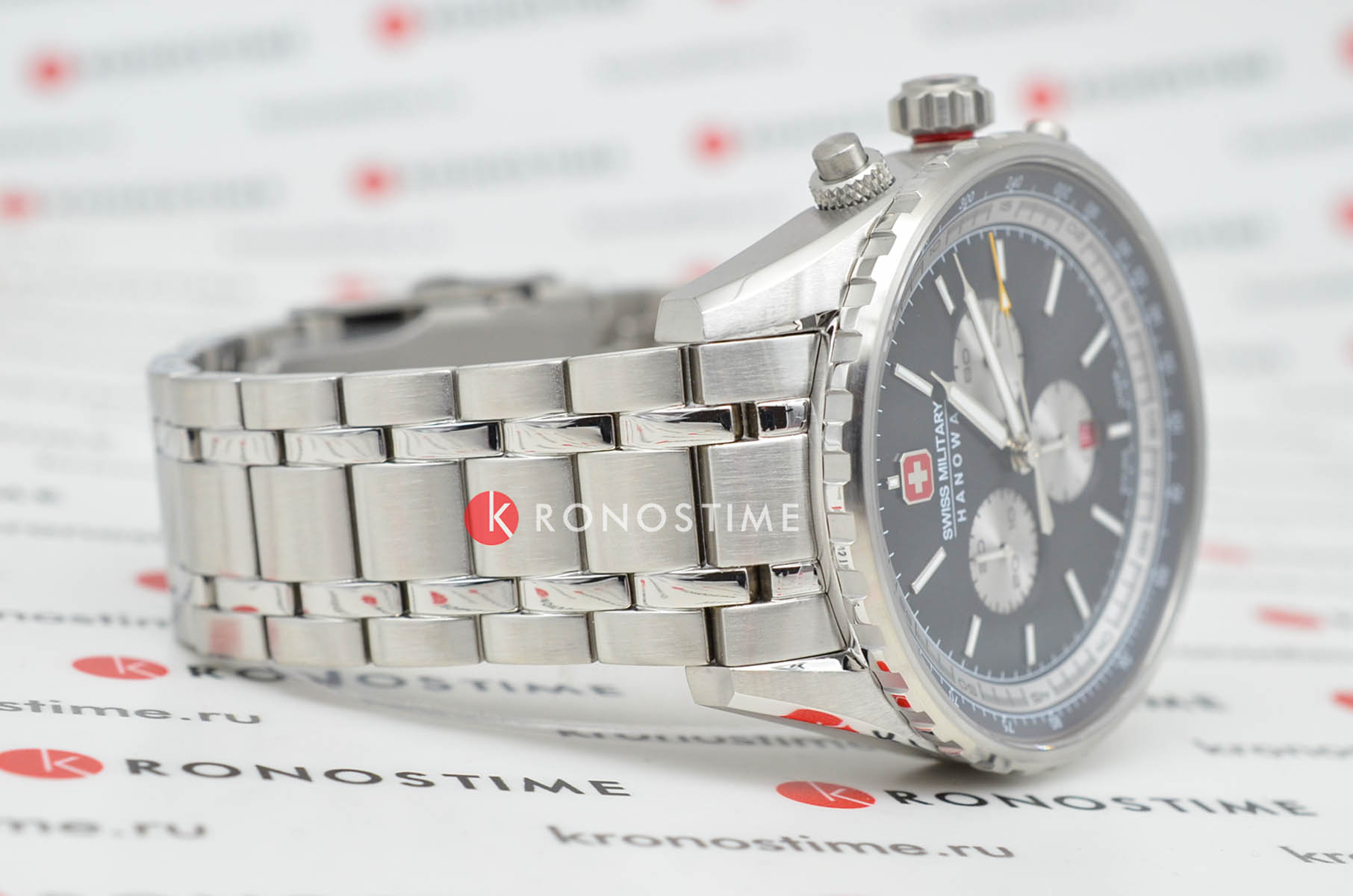 Swiss Military Hanowa Swiss Military Hanowa Afterburn Chrono SMWGI0000309 мужские часы черный циферблат на запястье