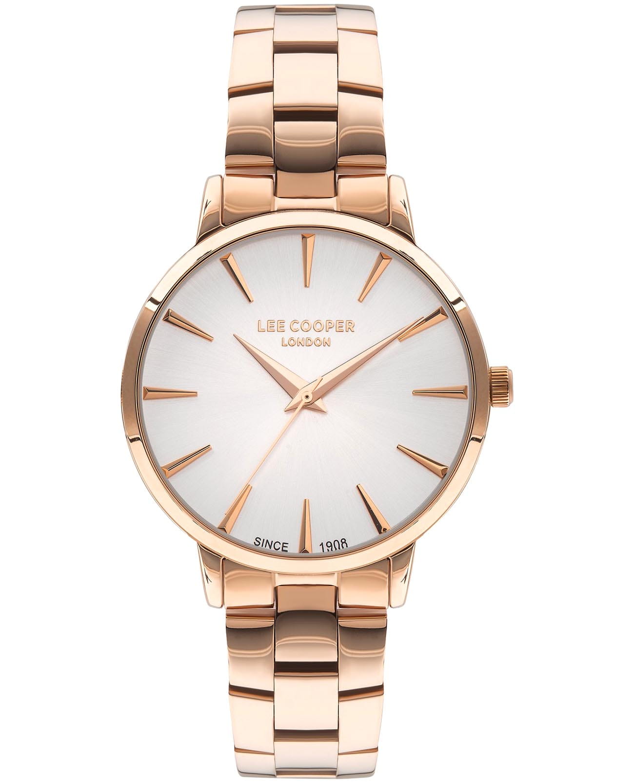 Lee Cooper Lee Cooper LC07580.430  LC07580.430 кварцевые женские часы серебристый циферблат, браслет нержавеющая сталь с ip-покрытием — вид спереди