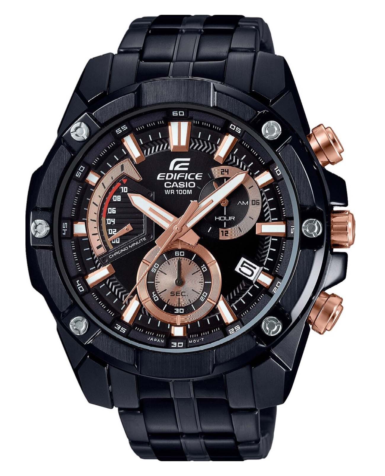 Casio Casio Edifice EFR-559DC-1AVUDF (EFR-559DC-1A) EFR EFR-559DC-1A кварцевые мужские часы  циферблат, браслет сталь с ip покрытием — вид спереди