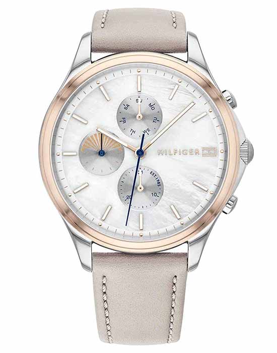 Tommy Hilfiger Tommy Hilfiger Multifunction 1782118  1782118 кварцевые женские часы белый циферблат, браслет кожаный — вид спереди