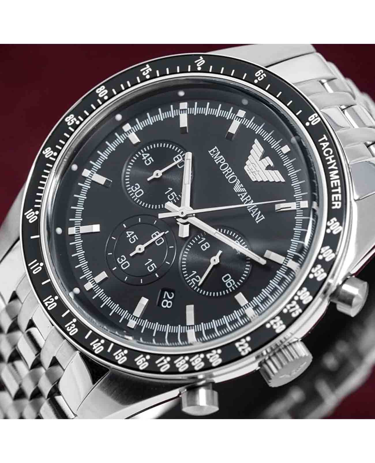 Emporio Armani Emporio Armani Sportivo AR5988,  италия мужские часы на браслете нержавеющая сталь боковой вид