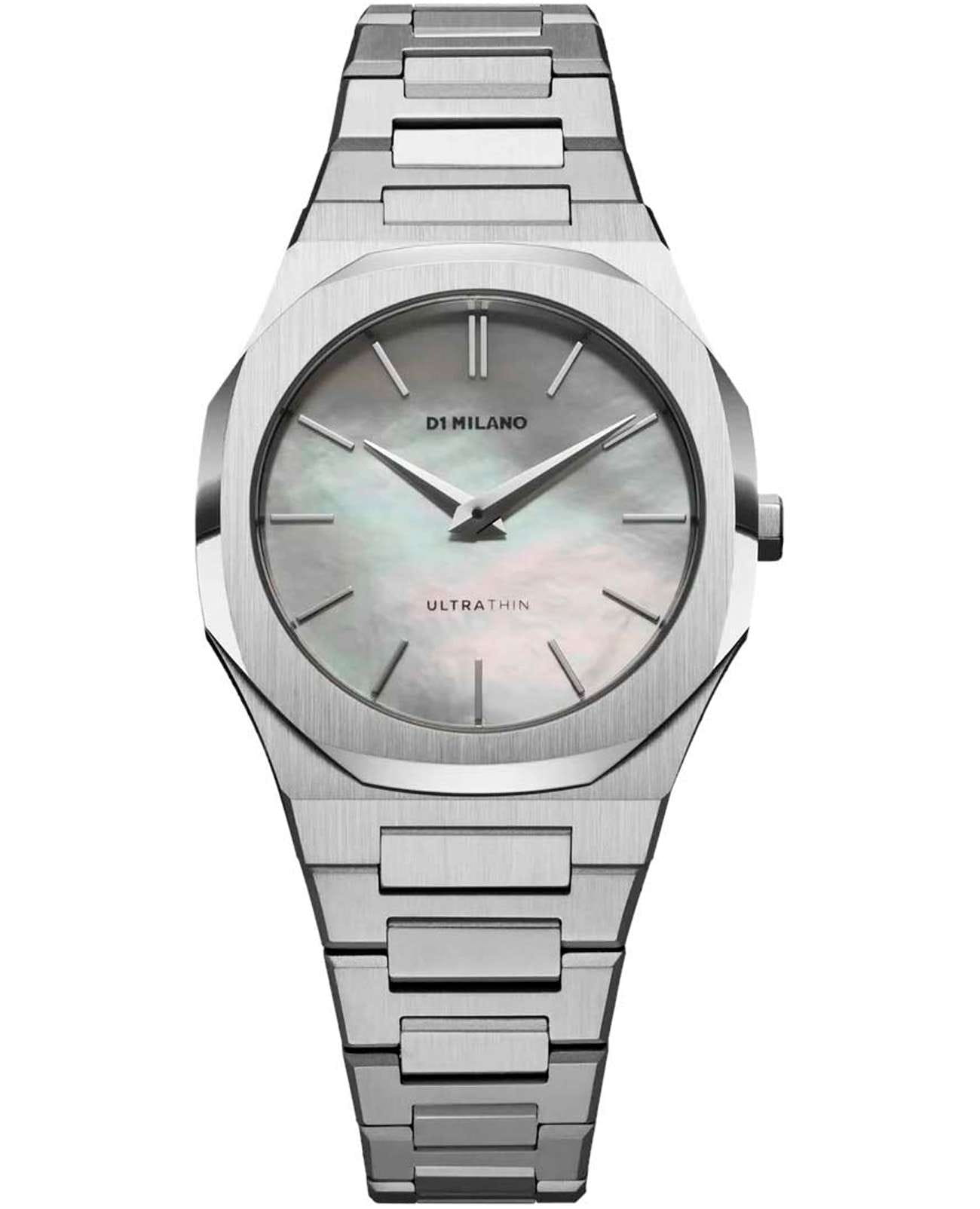 D1 Milano D1 Milano Ultra Thin UTBL19  UTBL19 кварцевые женские часы перламутровый циферблат, браслет нержавеющая сталь 316l — вид спереди