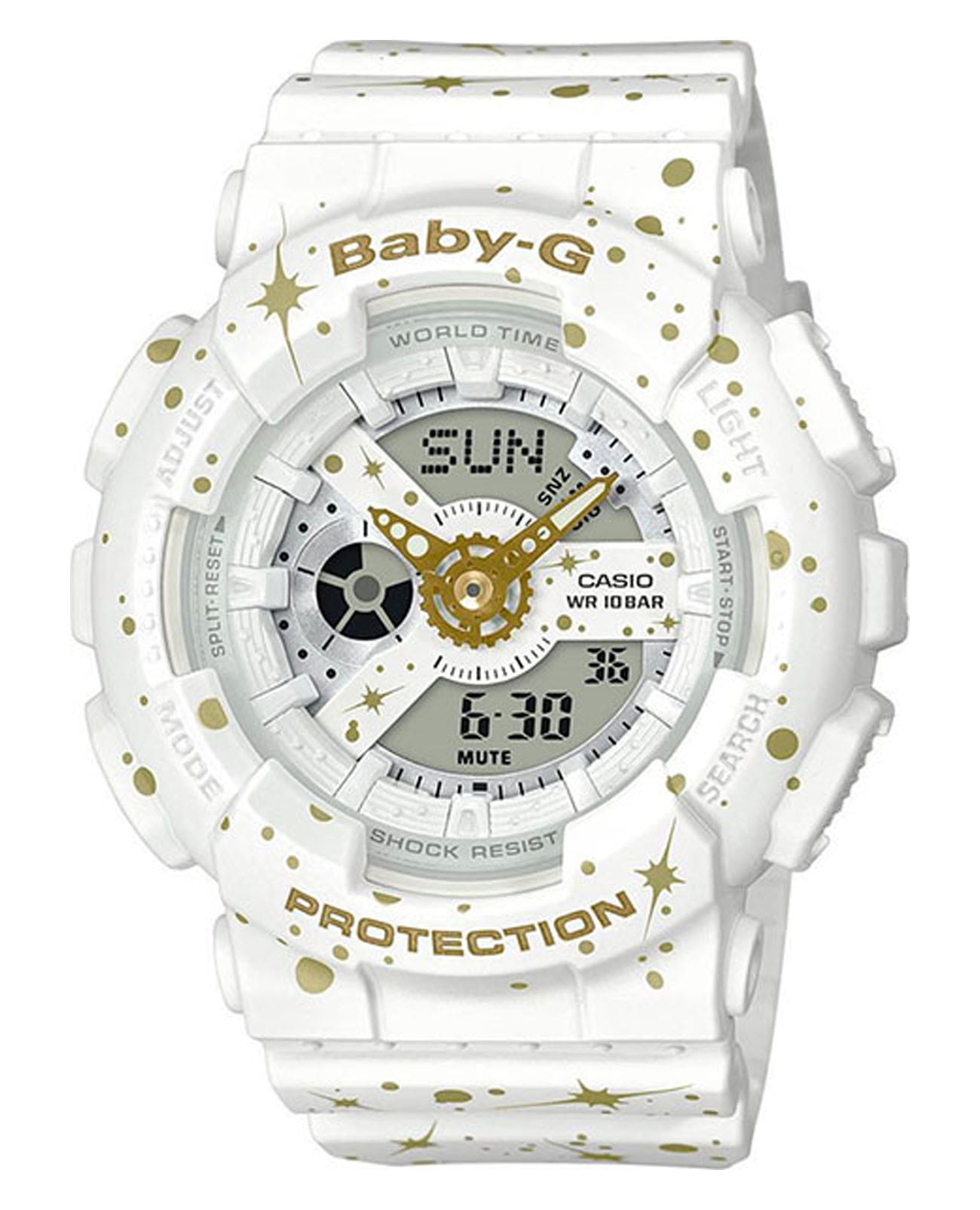 Casio Casio Baby-G BA-110ST-7ADR  BA-110ST-7ADR кварцевые женские часы  циферблат, браслет пластик — вид спереди