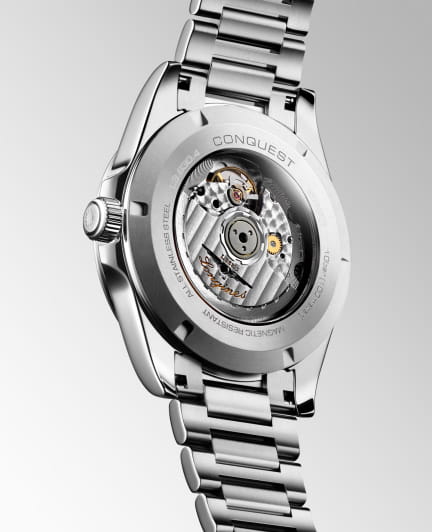 Longines Longines Conquest L3.830.4.97.6, conquest швейцария мужские часы на браслете нержавеющая сталь боковой вид
