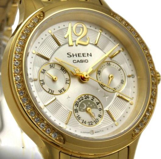 Casio Casio Sheen SHE-3030GD-7A, sheen япония женские часы на браслете  боковой вид