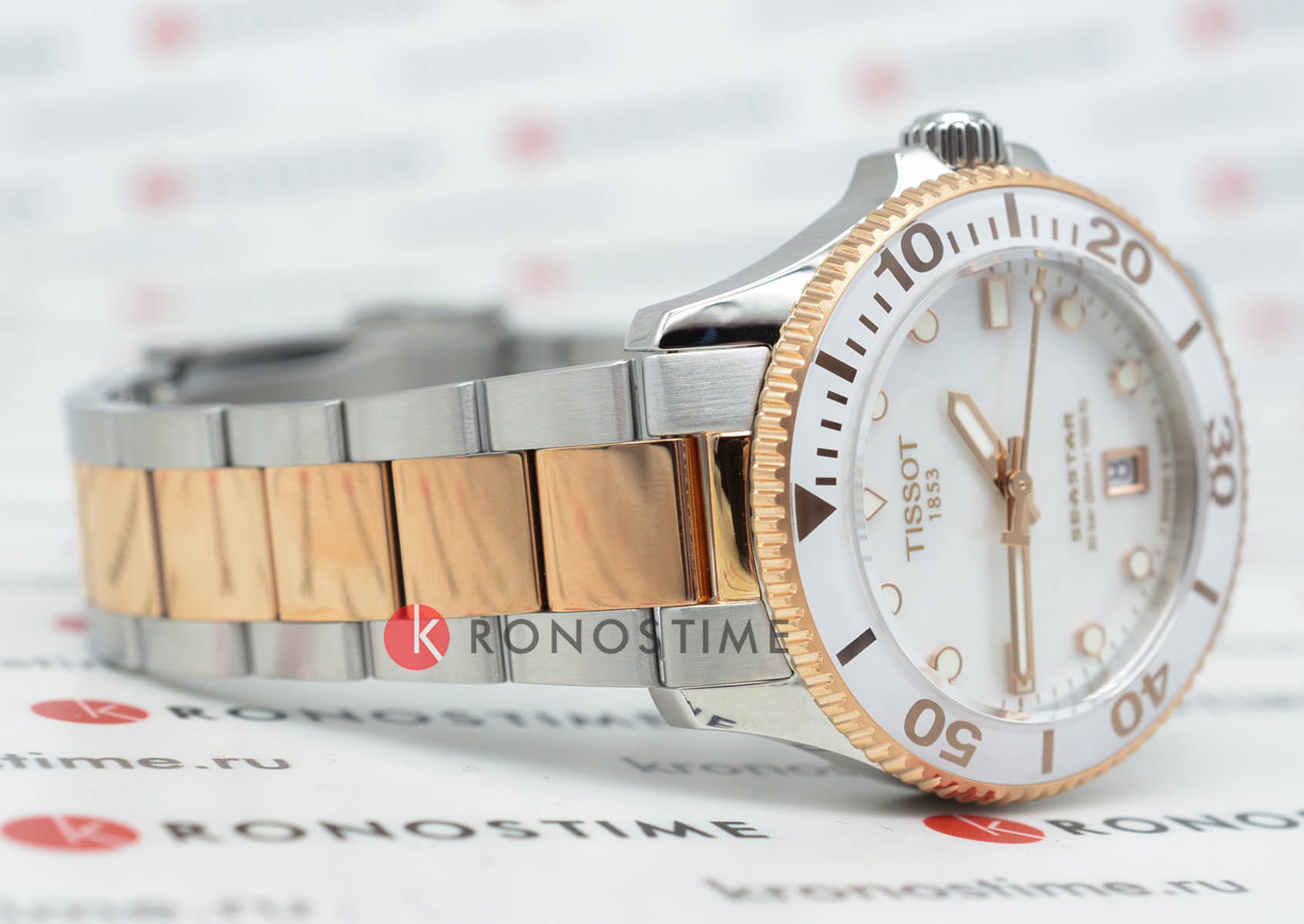 Tissot Tissot Seastar 1000 36mm T120.210.22.111.00 женские часы белый циферблат на запястье