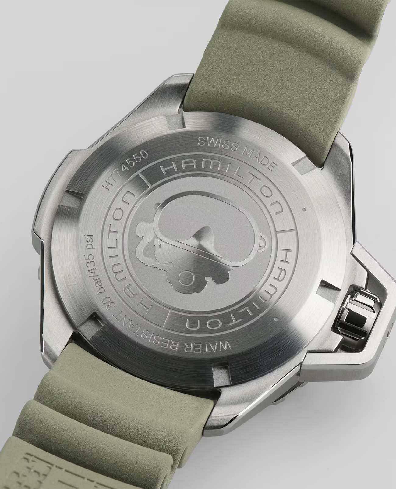 Оригинальные часы Hamilton Hamilton Khaki Navy Frogman Auto H77455331 механические калибр механизма h-10 общий вид