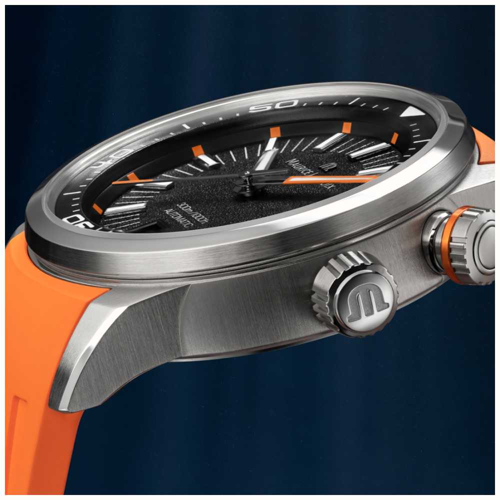 Maurice Lacroix Maurice Lacroix Pontos s diver  PT6248-SS00L-330-J, pontos швейцария мужские часы на браслете каучук боковой вид