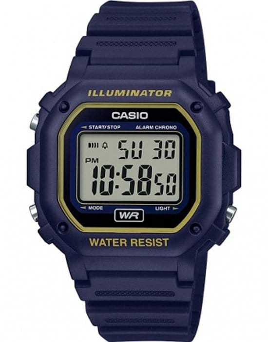 Casio Casio Collection F-108WH-2A2EF  F-108WH-2A2 кварцевые мужские часы серый циферблат, браслет пластик — вид спереди