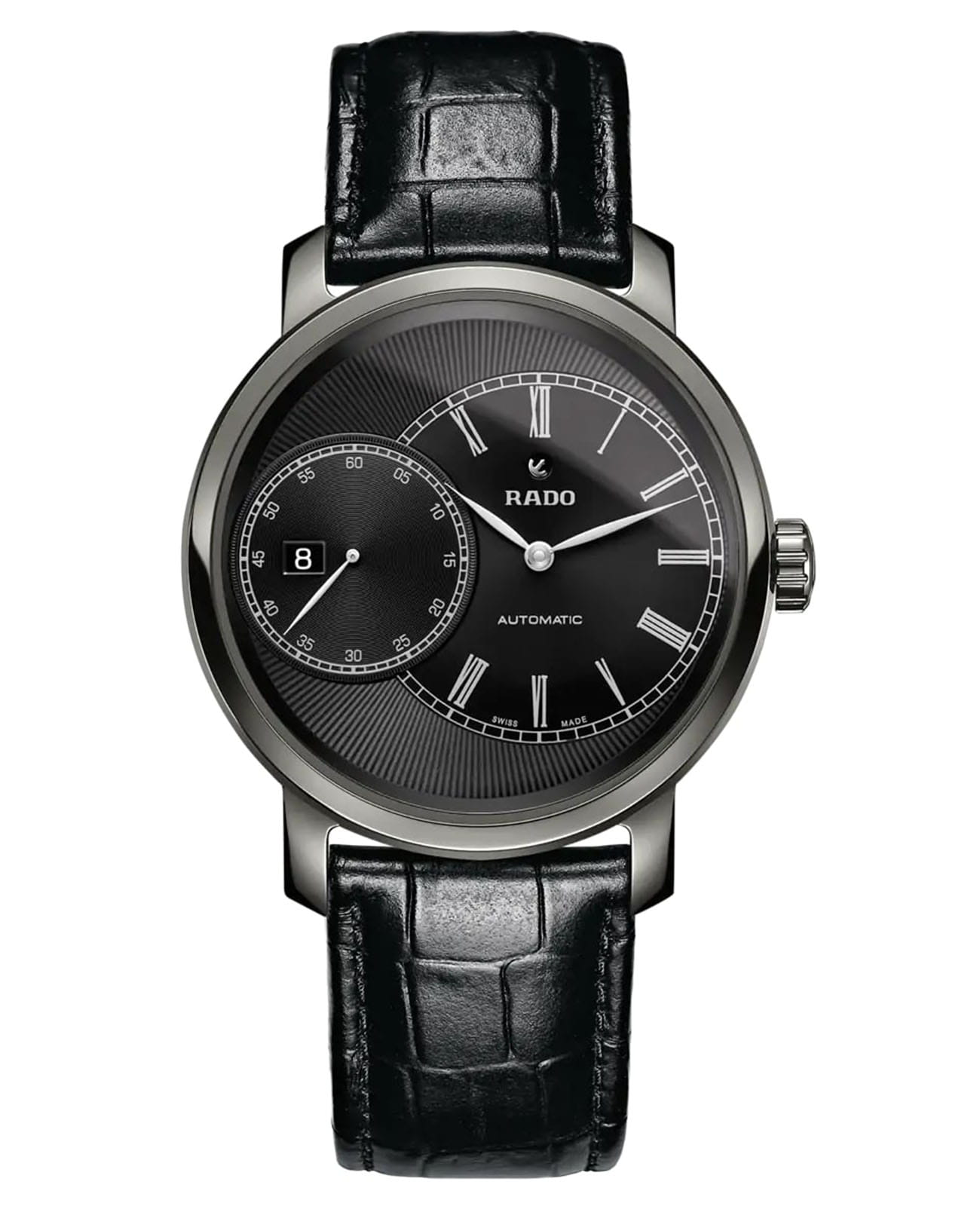 Rado Rado Diamaster R14129176 Automatic R14129176 механические мужские часы шампань циферблат, браслет кожаный — вид спереди