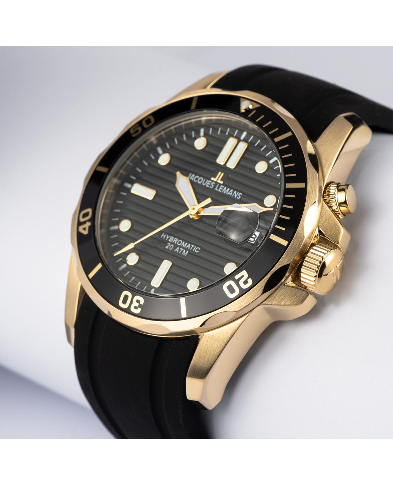 Jacques Lemans Jacques Lemans Hybromatic 1-2170F, hybromatic австрия мужские часы на браслете силикон боковой вид