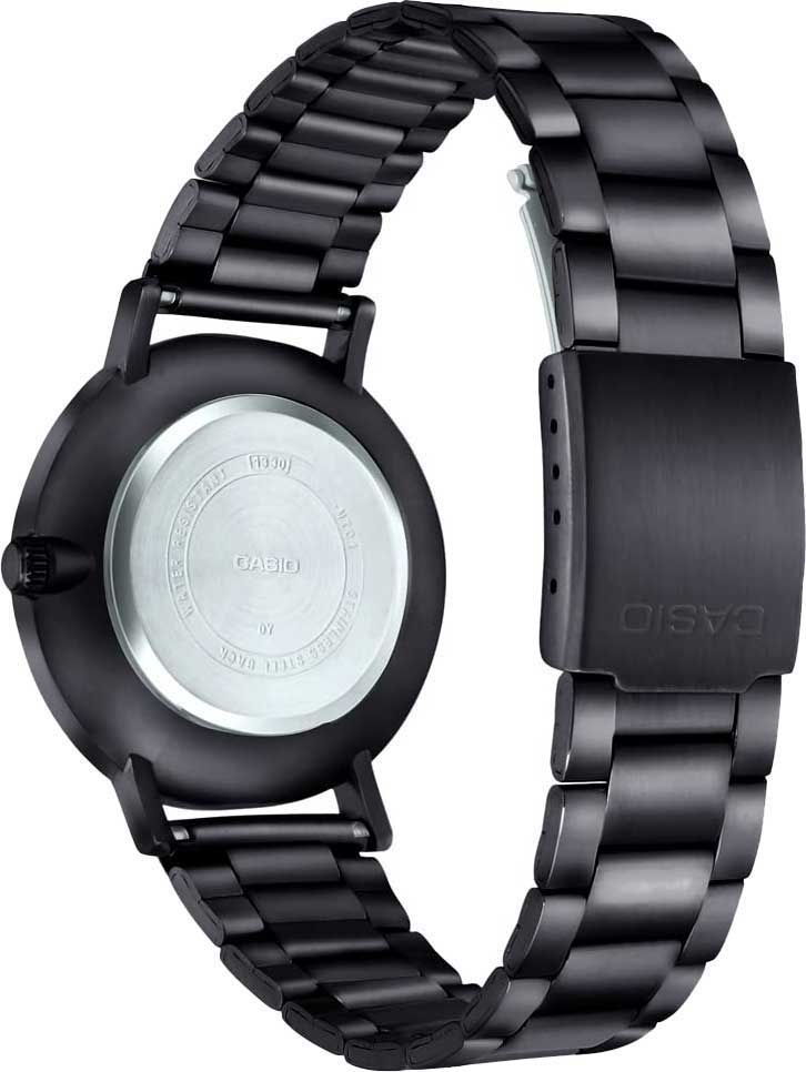 Casio Casio Collection MTP-VT01B-1BUDF (MTP-VT01B-1B), collection япония мужские часы на браслете нержавеющая сталь с ip-покрытием боковой вид