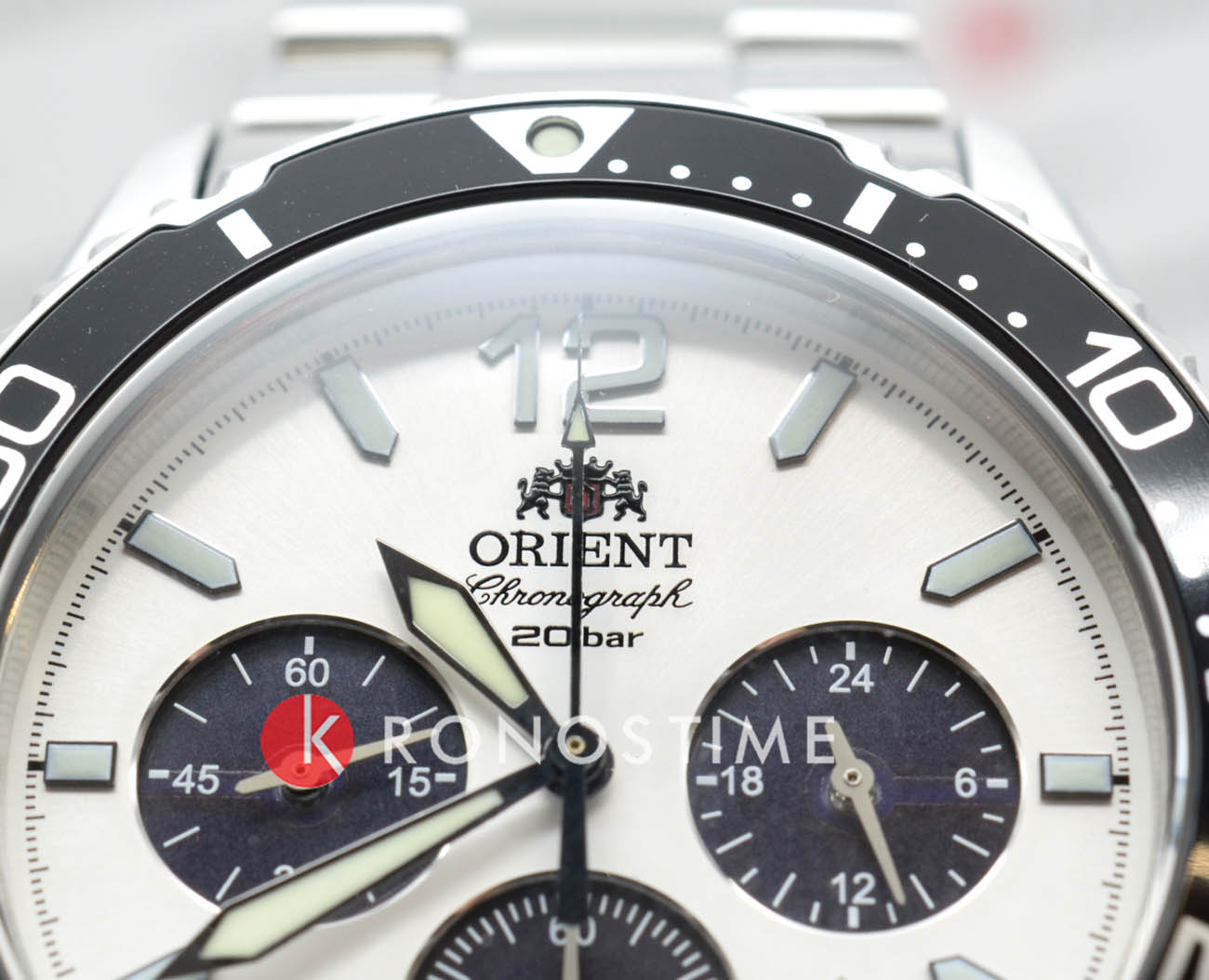 Orient Orient Chronograph RA-TX0203S (RN-TX0203S), chronograph япония мужские часы на браслете нержавеющая сталь боковой вид