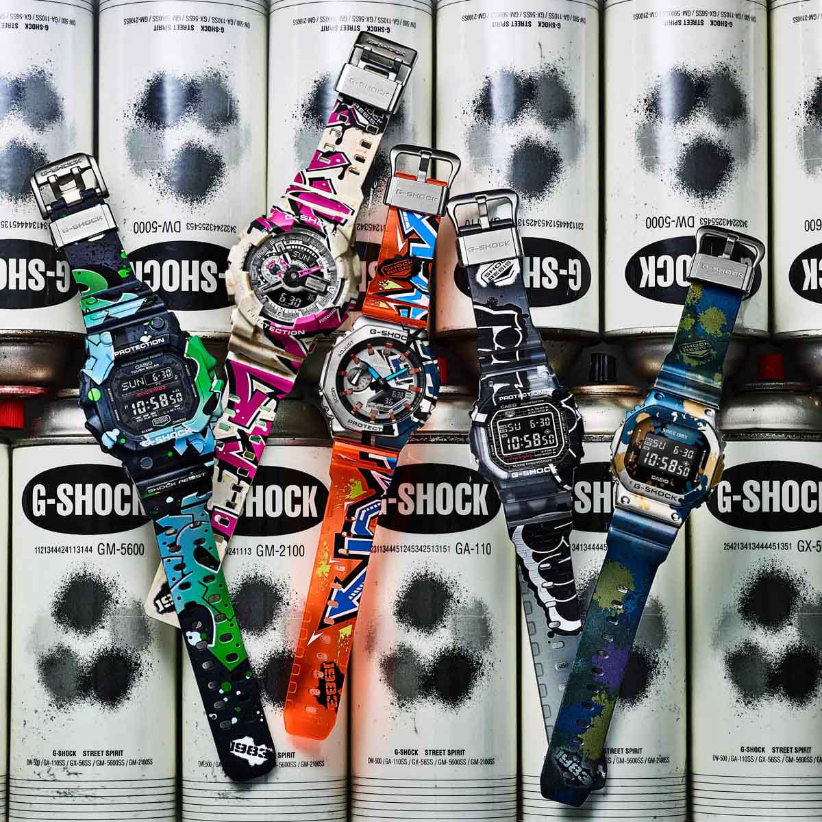 Оригинальные часы Casio Casio G-Shock GA-110SS-1ADR (GA-110SS-1A) электронные калибр механизма  общий вид