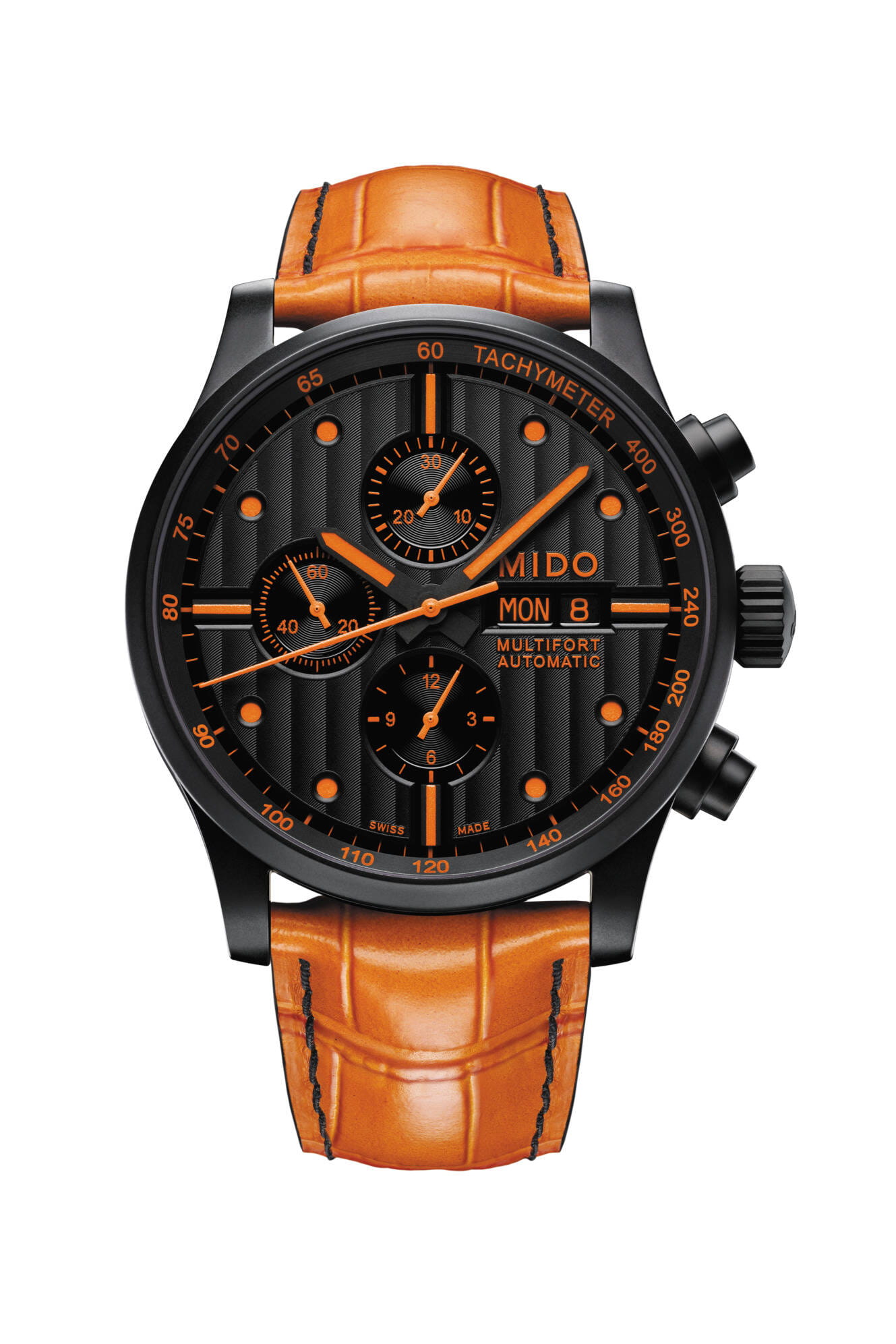 Mido Mido Multifort Chronograph M005.614.36.051.22 механические мужские часы часы крупный план черный циферблата